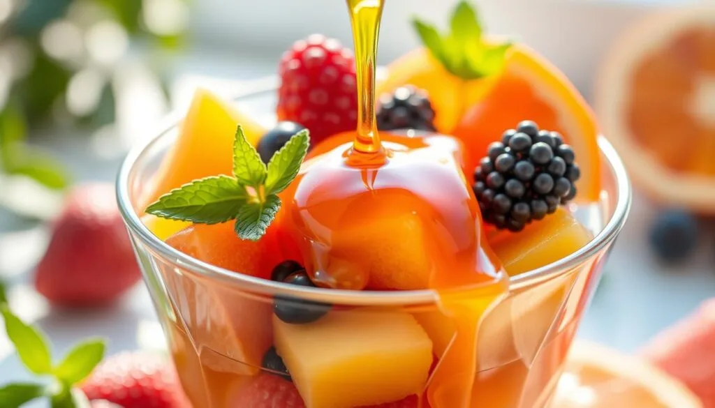 Orange Vanilla Syrup for Fruity Dessert Salad Orange Vanilla Syrup for Fruity Dessert Salad