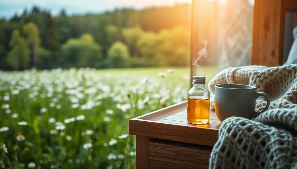 Chamomile Essential Oil Bedtime Routine