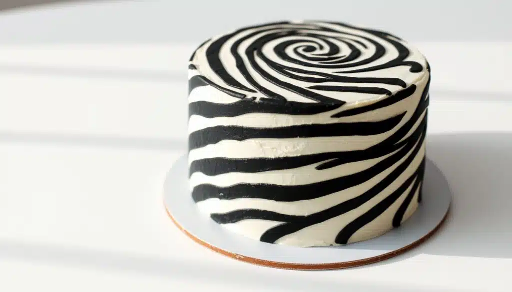 Black and White Zebra Cake Design