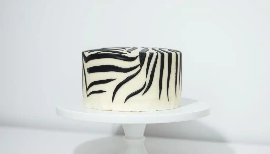 Zebra Cake Presentation and Storage