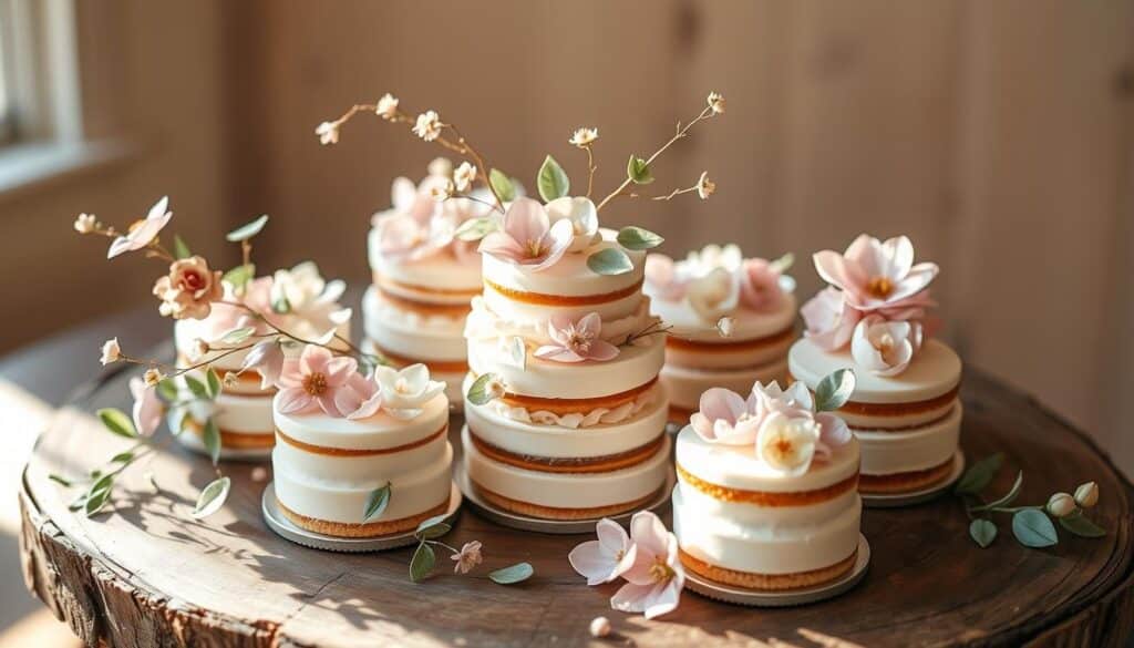 Elegant Floral Fantasy Mini Cakes