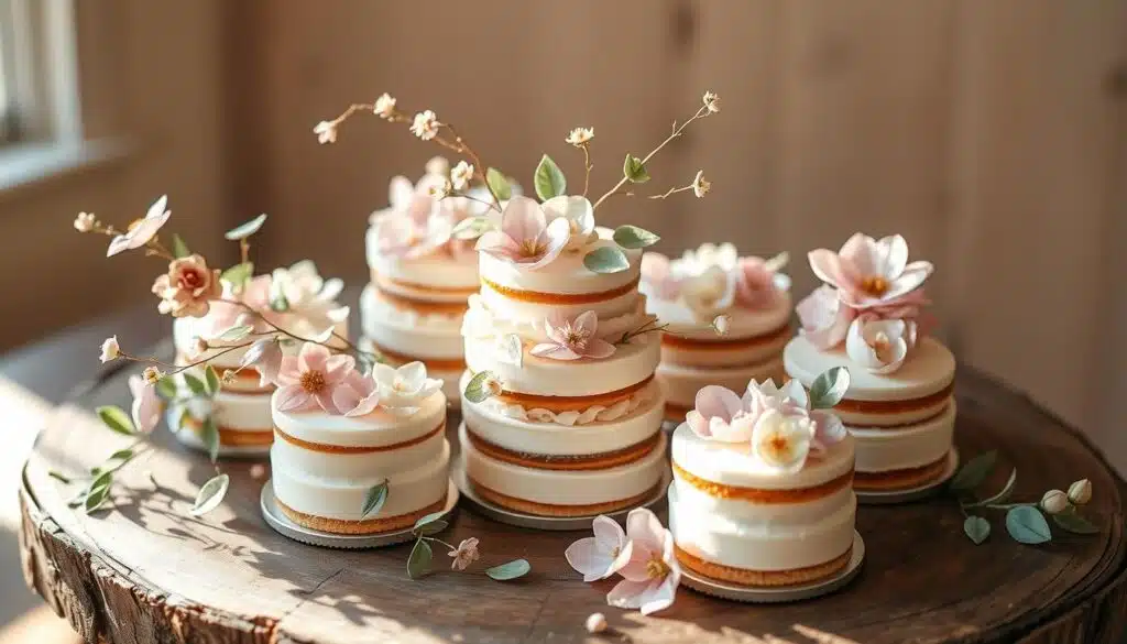 Elegant Floral Fantasy Mini Cakes Elegant Floral Fantasy Mini Cakes