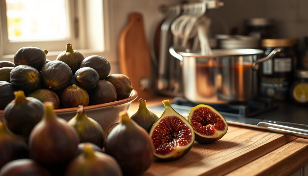 Homemade Artisanal Fig Jam Preparation