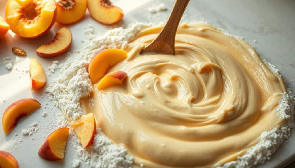 Peaches Recipes Cobbler Batter Preparation