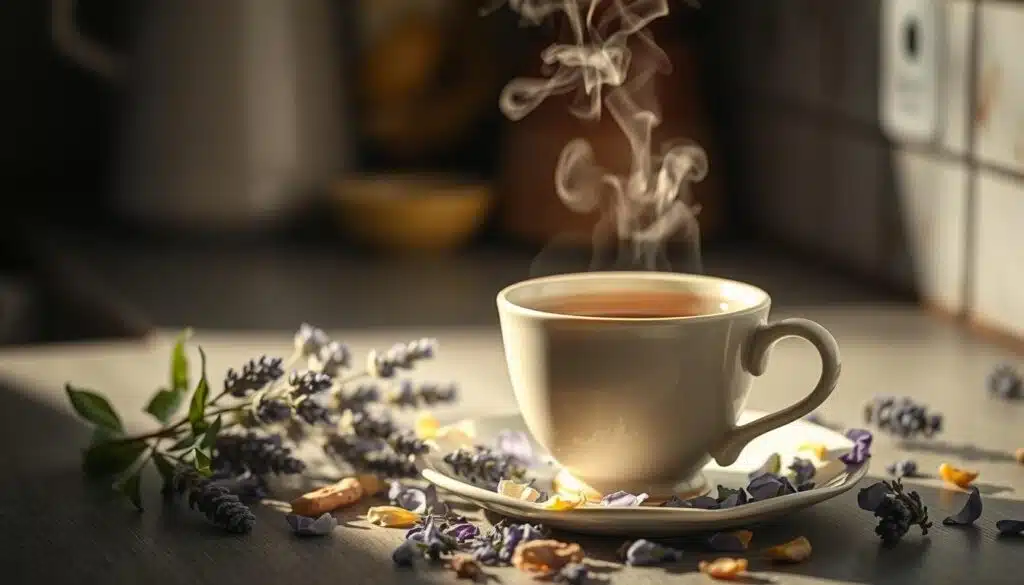 Lavender and Lemon Balm Herbal Tea