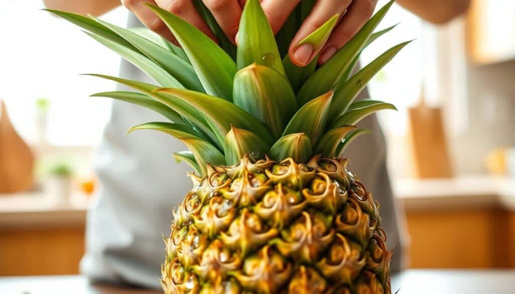 Pineapple Crown Preparation Technique Pineapple Crown Preparation Technique