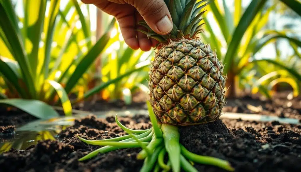 Pineapple transplanting process Pineapple transplanting process
