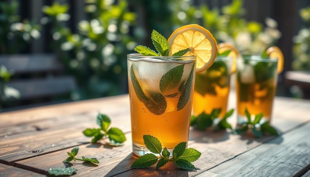 Refreshing Iced Peppermint Tea