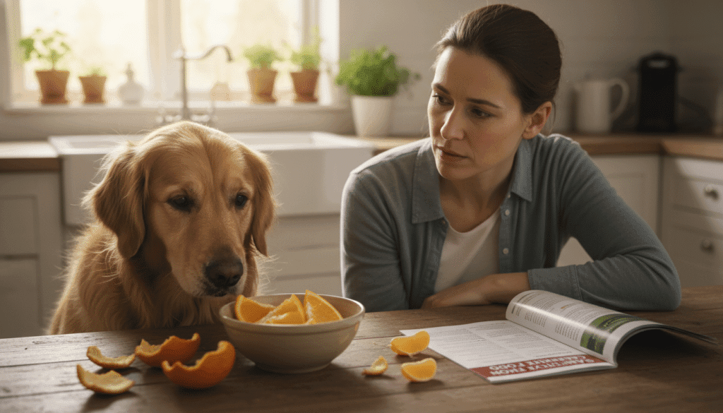 Orange risks for dogs digestive health