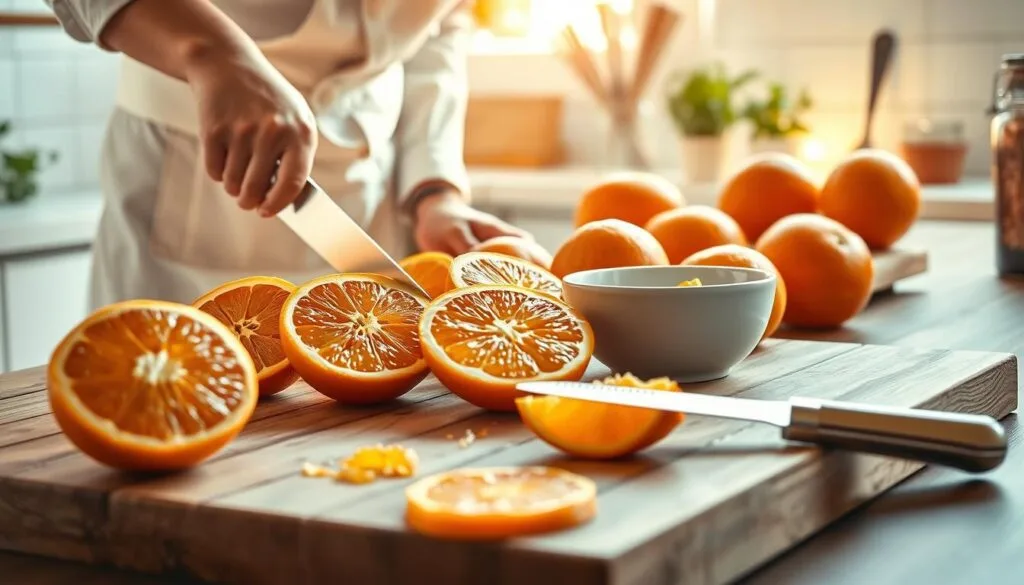Preparing Oranges for Marmalade Preparing Oranges for Marmalade
