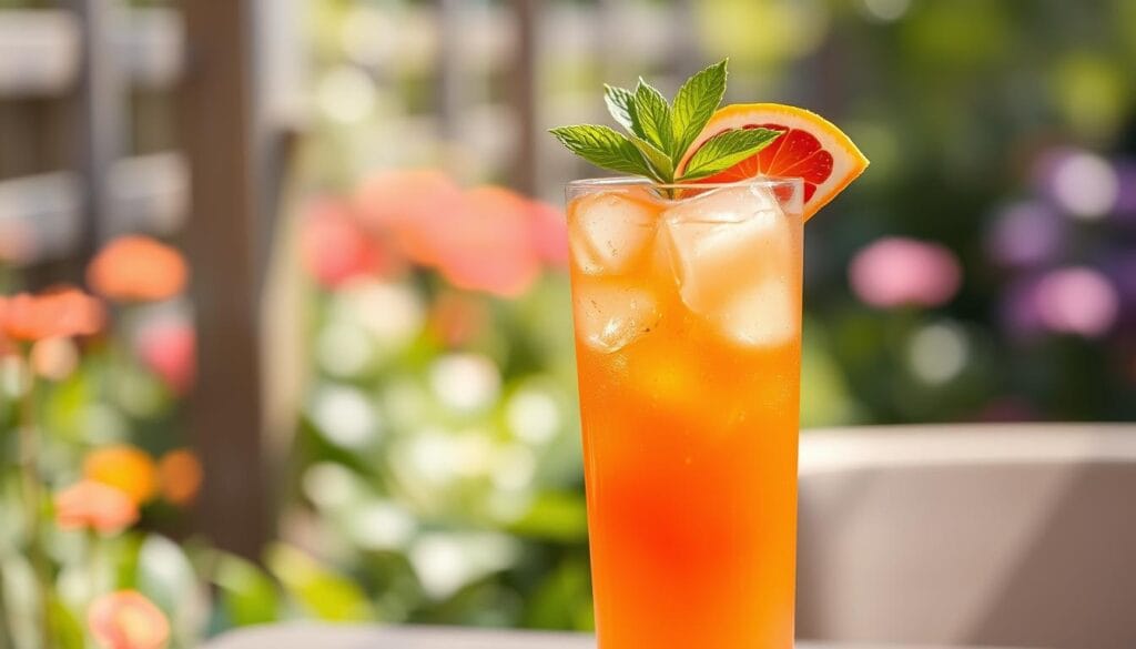 blood orange mocktail with fresh mint garnish blood orange mocktail with fresh mint garnish