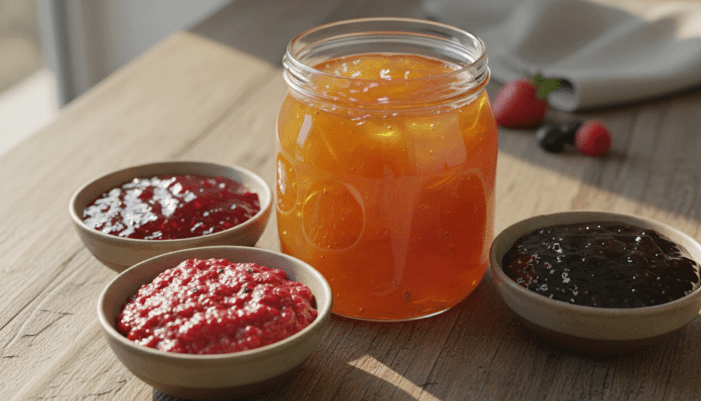 orange jelly texture and appearance compared to other fruit spreads orange jelly texture and appearance compared to other fruit spreads